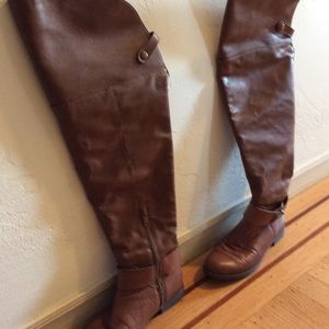 Over the knee brown boots 6 1/2